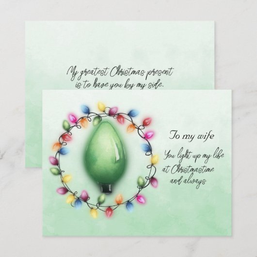 Vrouw, je verlicht mijn leven altijd met Kerstmis (Voorkant / Achterkant)