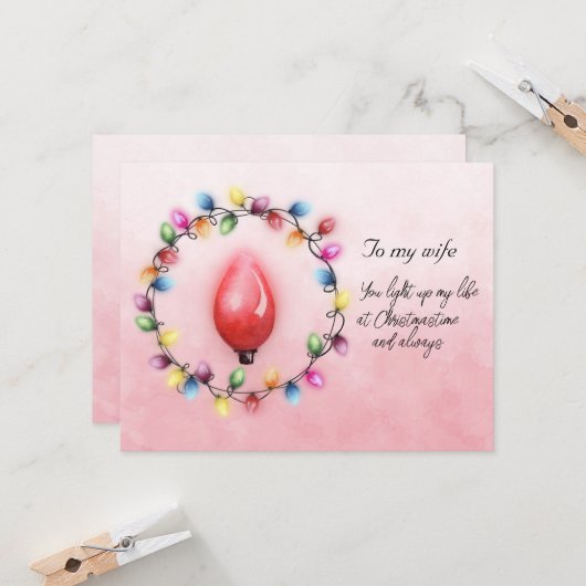 Vrouw, je verlicht mijn leven altijd met Kerstmis (Voorkant / Achterkant in situ)