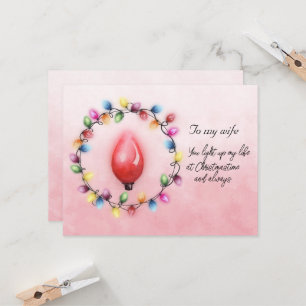 Vrouw, je verlicht mijn leven altijd met Kerstmis