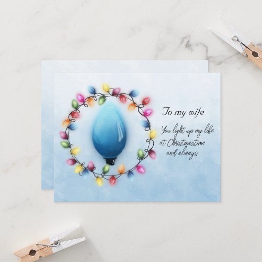 Vrouw, je verlicht mijn leven altijd met Kerstmis (Voorkant / Achterkant in situ)