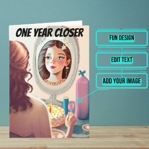 Vrouw Je wordt grappige dochter Verjaardag Kaart