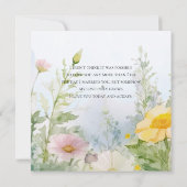 Vrouw Jubileum Lente Bloemen Notitiekaartje (Achterkant)