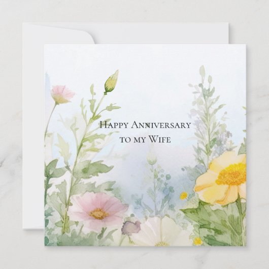 Vrouw Jubileum Lente Bloemen Notitiekaartje (Voorkant)