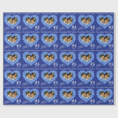 Vrouw jubileum voeg je foto en jaarwrap toe cadeaupapier (Vlak)