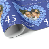 Vrouw jubileum voeg je foto en jaarwrap toe cadeaupapier (Rol Hoek)