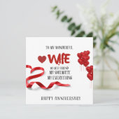 Vrouw jubileumkaart, jubileumkaart voor vrouw kaart (Staand voorkant)