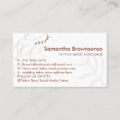 Vrouw juwelen Plant Collar Bone Tattoo Visitekaartje (Achterkant)