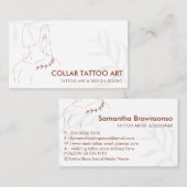 Vrouw juwelen Plant Collar Bone Tattoo Visitekaartje (Voorkant / Achterkant)