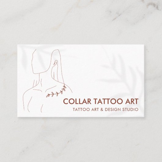 Vrouw juwelen Plant Collar Bone Tattoo Visitekaartje (Voorkant)