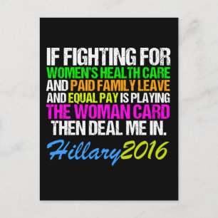Vrouw Kaart Pro Hillary Quote
