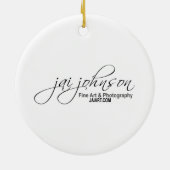 Vrouw kardinaal 4 keramisch ornament (Achterkant)