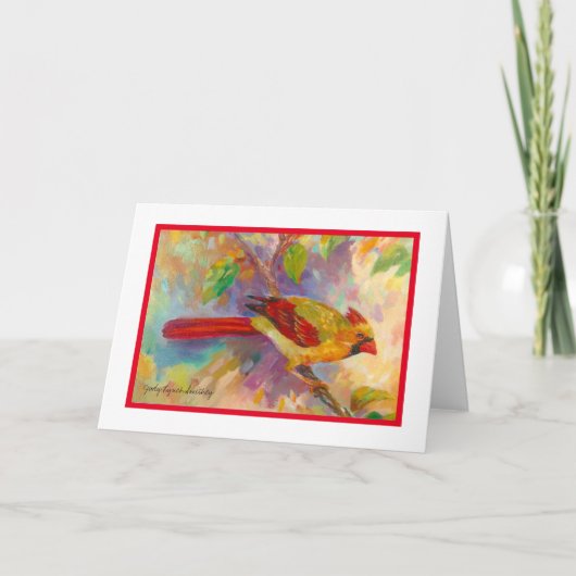 Vrouw kardinaal blanco Kaart (Voorkant)