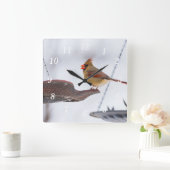 Vrouw Kardinaal Lunch Tijd Wandklok (Huis)