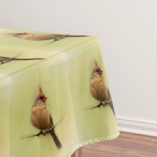 Vrouw Kardinaal Songbird Tafelkleed (Voorbeeld)