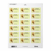 Vrouw Kardinaal zongvogel Etiket (Full Sheet)