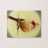 Vrouw Kardinaal zongvogel Legpuzzel (Horizontaal)