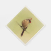 Vrouw Kardinaal zongvogel Servet (Hoek)