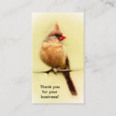 Vrouw Kardinaal zongvogel Visitekaartje (Voorkant)