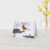 Vrouw kardinale lunch Dank je wel Kaart (Gele Bloem)