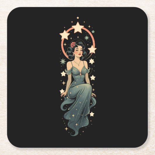  VROUW KARTONNEN ONDERZETTERS (Voorkant)