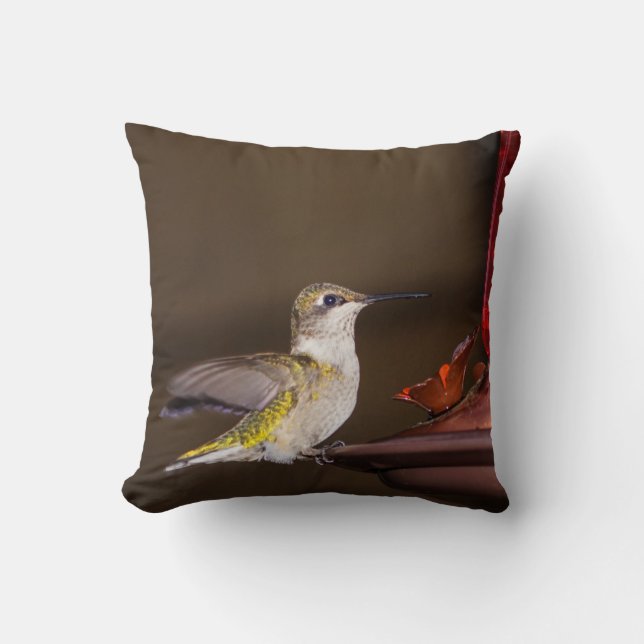 Vrouw keelvogel kussen (Voorkant)