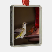 Vrouw keelvogel metalen ornament (Rechts)