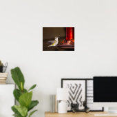Vrouw keelvogel poster (Thuiskantoor)