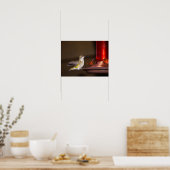 Vrouw keelvogel poster (Keuken)