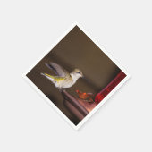 Vrouw keelvogel servet (Hoek)