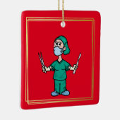 Vrouw kerst kerstversiering keramisch ornament (Rechts)