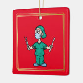 Vrouw kerst kerstversiering keramisch ornament (Links)