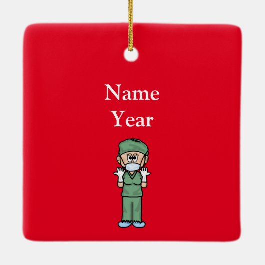 Vrouw kerst kerstversiering keramisch ornament (Achterkant)