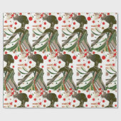 Vrouw Kerst Wrapping Paper Cadeaupapier (Vlak)
