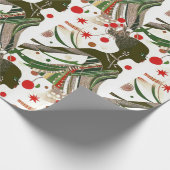 Vrouw Kerst Wrapping Paper Cadeaupapier (Hoek)