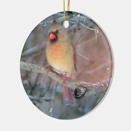 Vrouw kerstavond keramisch ornament (Links)