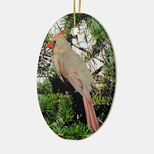 Vrouw kerstavond keramisch ornament (Links)