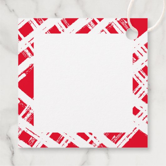 VROUW kerstelegant rood Bedankjes Labels (Achterkant)