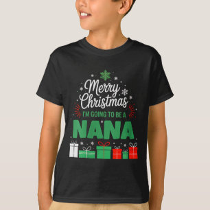 Vrouw Kerstmis Ik Word Een Oma Zwanger T-shirt