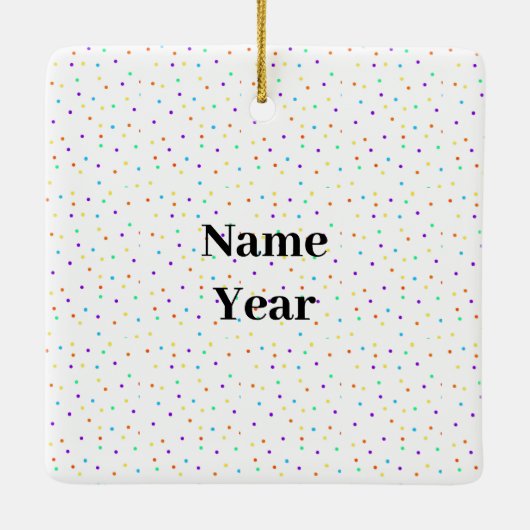 Vrouw kerstversiering kinderarts keramisch ornament (Achterkant)