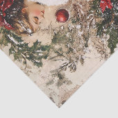 vrouw kerstwinter leeftijd decoupage tissuepapier (Detail)