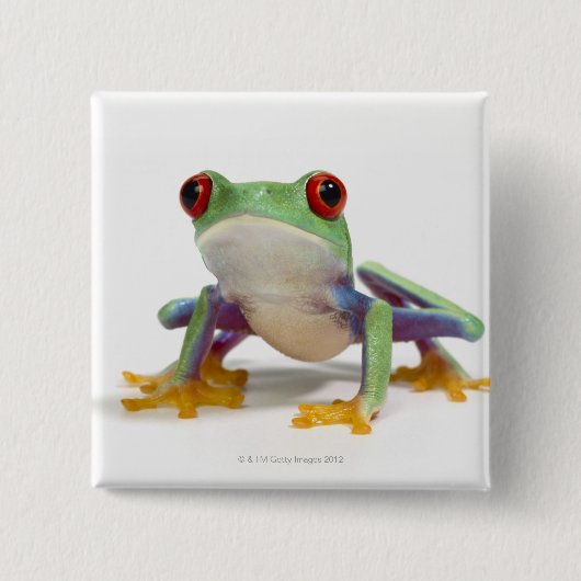 Vrouw kikker 2 vierkante button 5,1 cm (Voorkant)