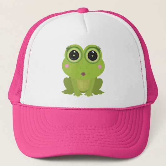 Vrouw Kikker Trucker Pet (Voorkant)