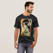 Vrouw Kimono Retro Geisha Japanse Samura T-shirt (Voorkant volledig)