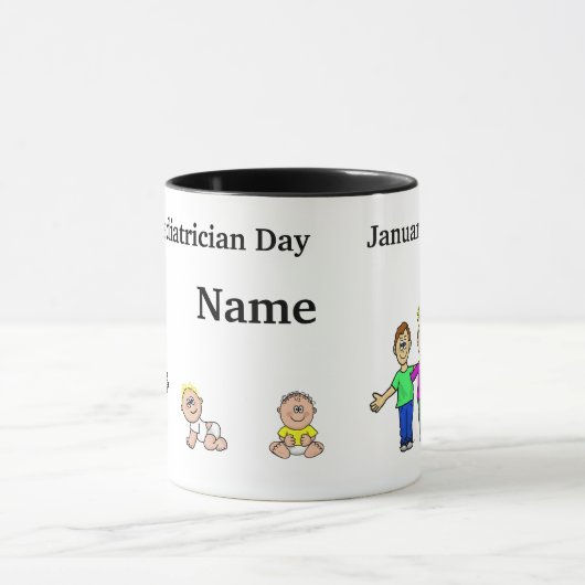 Vrouw Kinderarts en kinderen Personaliseer Mok (Midden)