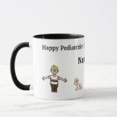 Vrouw Kinderarts en kinderen Personaliseer Mok (Links)