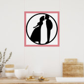 VROUW KISSING MAN POSTER (Keuken)