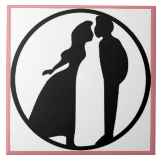 VROUW KISSING MAN TEGELTJE (Voorkant)