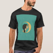 Vrouw Kissing Moon (Beste Oude Dixie Moon) Origine T-shirt (Voorkant)