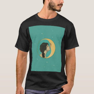 Vrouw Kissing Moon (Beste Oude Dixie Moon) Origine T-shirt