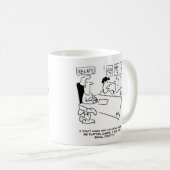 Vrouw klaagt dat hij gokt met kaarten koffiemok (Voorkant rechts)